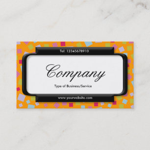 Stylish Panel (Script font) - Cascading Colours I Business Card