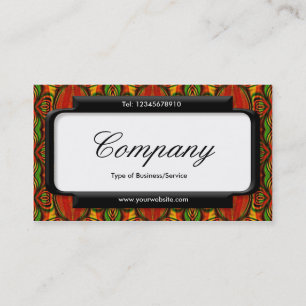 Stylish Panel (Script font) - Retro Pattern Business Card
