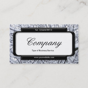 Stylish Panel (Script font) - Snowy Branches Business Card