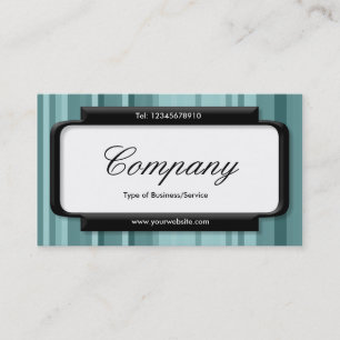 Stylish Panel (Script font) - Stripes 04 Business Card