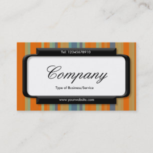 Stylish Panel (Script font) - Stripes 05 Business Card