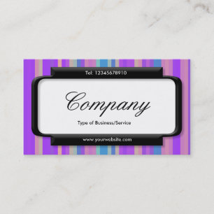 Stylish Panel (Script font) - Stripes 06 Business Card