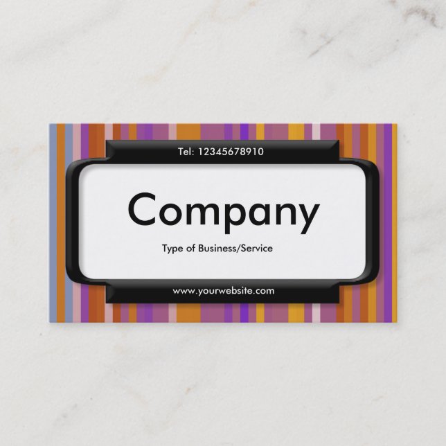 Stylish Panel - Stripes 03 Business Card (Front)