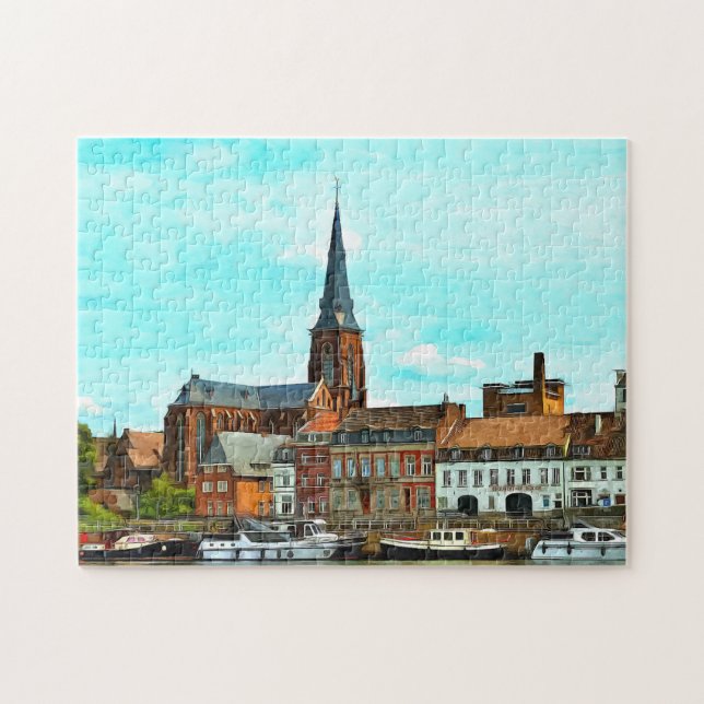 Stylish panorama of Maastricht Jigsaw Puzzle (Horizontal)