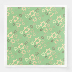 Stylish Passover Spring Green Stars of David Napkin