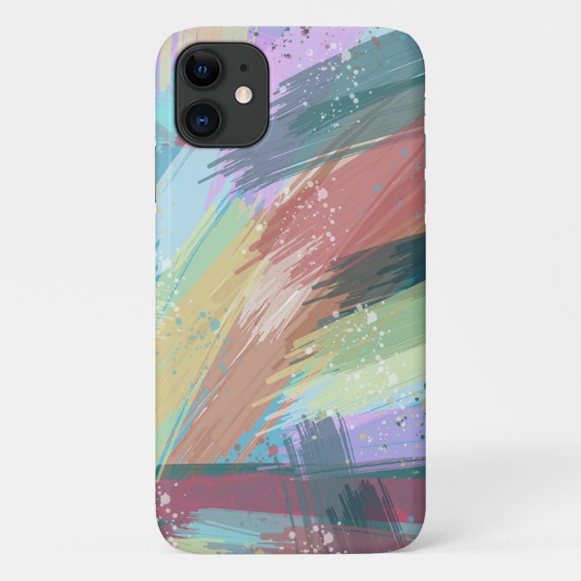 Stylish Pastel Colours Abstract Art Case-Mate iPhone Case (Back)