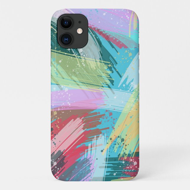Stylish Pastel Colours Abstract Art Case-Mate iPhone Case (Back)