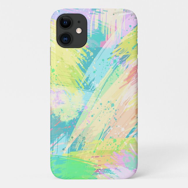Stylish Pastel Colours Abstract Art Case-Mate iPhone Case (Back)