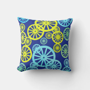 Stylish Pastel Colours Wheels Circle Pillow Cushio