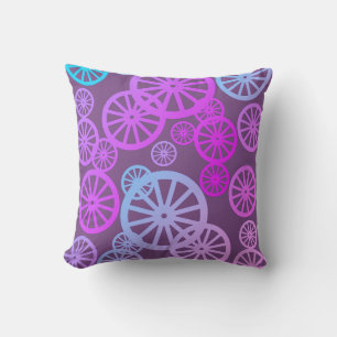 Stylish Pastel Colours Wheels Circle Pillow Cushio