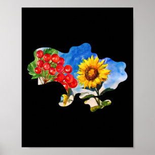 Stylish Patriotic Flowers Symbols Flowers Trends F Poster