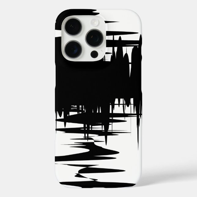 Stylish Pattern Design in Black and White Case-Mate iPhone Case (Back)