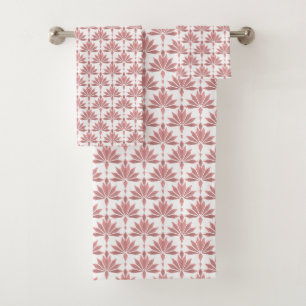 Stylish pattern in art deco style. bath towel set