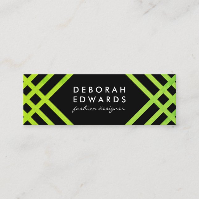 Stylish Pattern with Modern Texture Mini Business Card (Front)