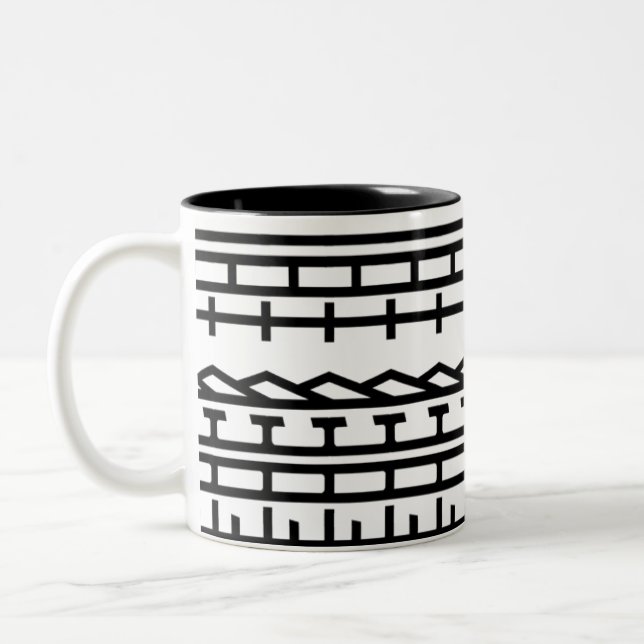 Stylish Patterned Mug – Contemporary Geometric (Left)