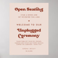 Stylish Peach Pink Open seating Unplugged ceremony