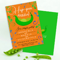 Stylish Peas In A Pod Orange Triplets Joint Party