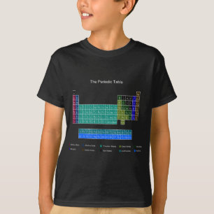 Stylish Periodic Table - Blue & Black T-Shirt