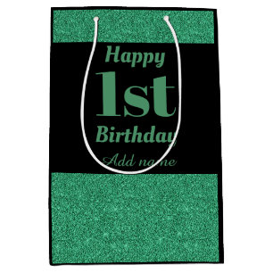 Stylish personalised 1st birthday gift bag