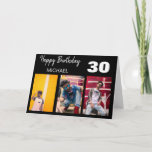 Stylish Personalised 3 Photo Collage | Birthday Card<br><div class="desc">Everyone will love these stylish 3 photo collage birthday cards, with a script font which says 'HAPPY BIRTHDAY', 'NAME' and age this can be changed to any relative such as DADDY, GRANDAD, BROTHER, UNCLE, SON and so on. The text font style, size and colour can be changed by clicking on...</div>