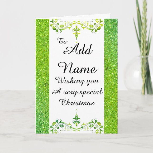 Stylish Personalised Christmas card (Front)