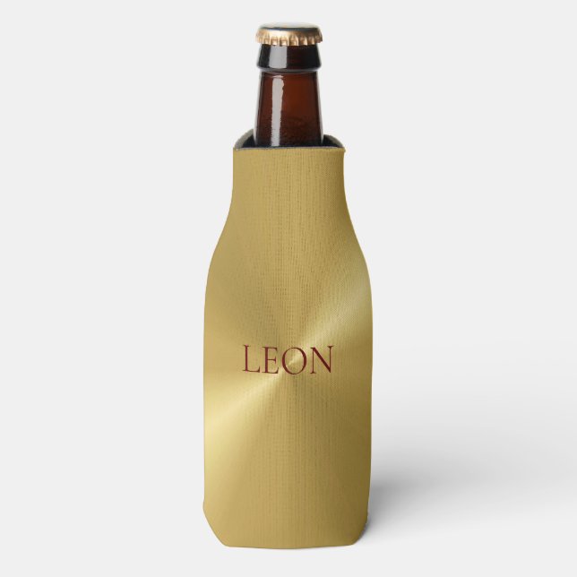 Stylish Personalised Gold Metallic  Cooler (Bottle Front)
