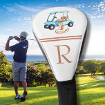 Stylish Personalised Golf Cart Monogram Name Golf Head Cover<br><div class="desc">Unique and tastefully done. This is a great gift for all golf lovers -- fun / attractive / unique. Personalise it with "Richard's" initials/monogram -- ready to run the course -- golf head cover. And with a monogram and first name for the "intended". If you have any design questions or...</div>