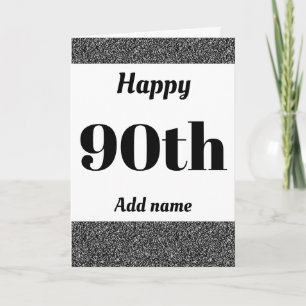 Stylish personalised happy birthday 90th card