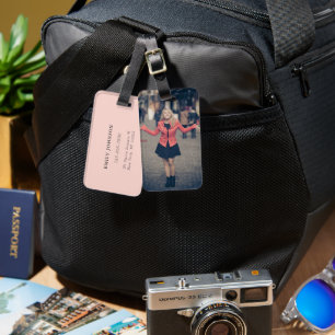 Stylish Personalised Luggage Tag with Photo