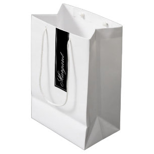 Stylish Personalised Name Custom Medium Gift Bag