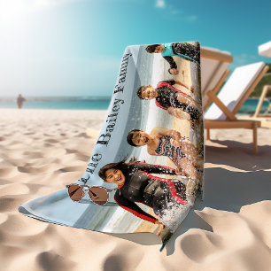 Stylish Personalised Photo  Beach Towel