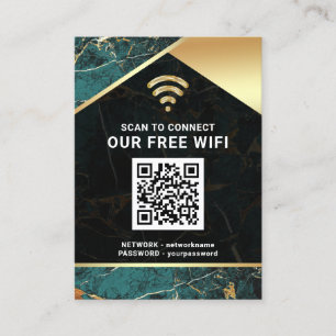 Stylish Personalised QR Code Wifi Network Password Business Card