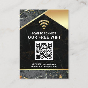 Stylish Personalised QR Code Wifi Network Password Business Card