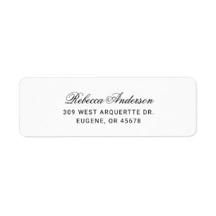 Stylish Personalised Return Address Label