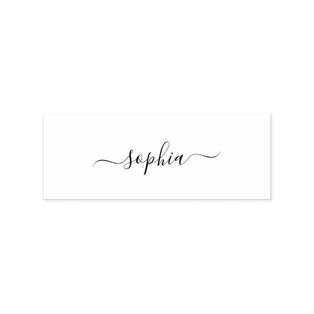 Stylish Personalised Rubber Stamp with Your Name (Stamped)