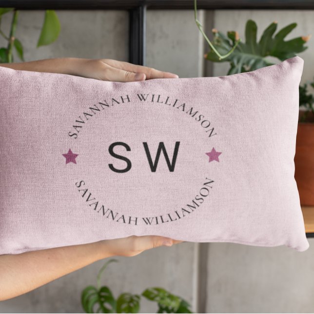Stylish personalised soft pink  decorative cushion (Creator Uploaded)