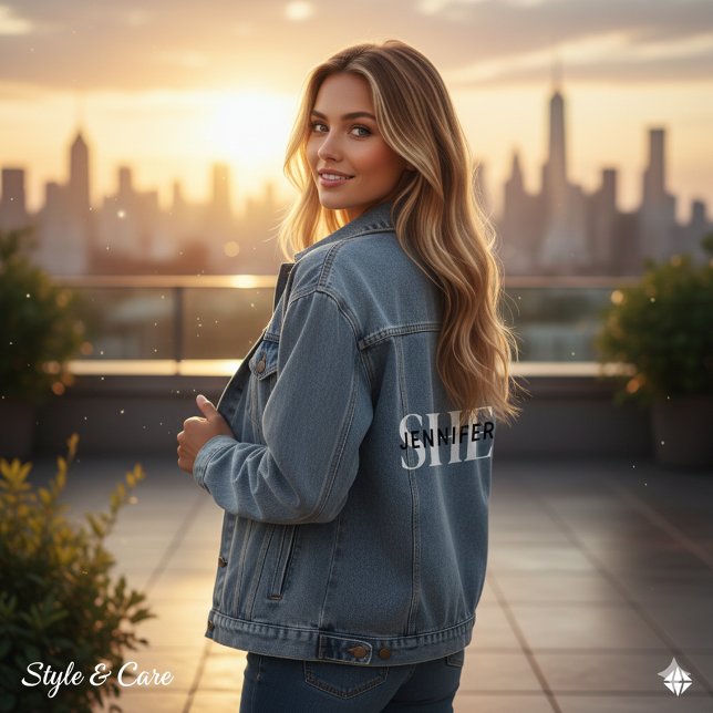 Stylish Personalized SHE Denim Jacket for Women (Stylish Personalized SHE Denim Jacket for Women)