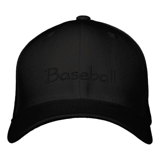 Stylish Personalized Text Embroidered Baseball Cap (Front)