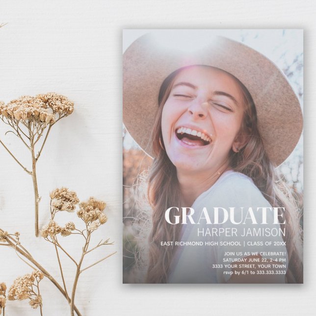 Stylish Photo 2023 Graduation Party Invitation (Creator Uploaded)