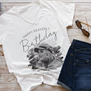 Stylish Photo Birthday Memorial T-Shirt