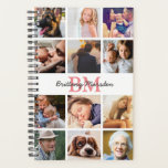 Stylish Photo Collage | Monogram 2024 Planner<br><div class="desc">Personalised 2024 photo collage planner featuring 12 pictures of your family and friends,  your initials and name.</div>