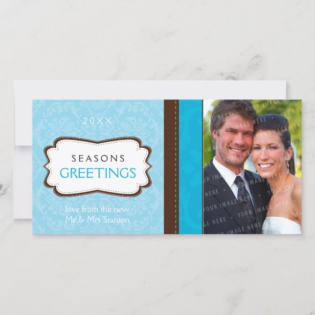 STYLISH PHOTOCARD :: divinely damask L4 Holiday Card (Front)