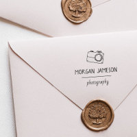 Stylish Photography Monogram Rubber Stamp