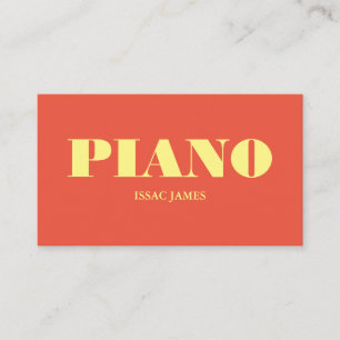 Stylish Pianist, Professional Musician Business Card