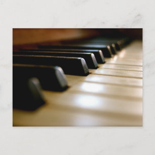 Stylish piano keyboard Music Postcard