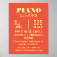 Stylish Piano Lessons Advertising
