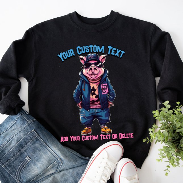 Stylish Pig Animal Fashion Sweatshirt (Creator Uploaded)