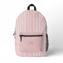 Stylish Pink and White Striped
