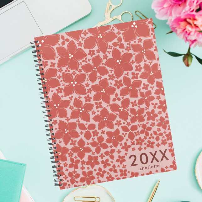 Stylish Pink Blossoms Hydrangea Flowers  Planner (Creator Uploaded)