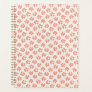 Stylish Pink Floral Pattern Rose Pink Planner